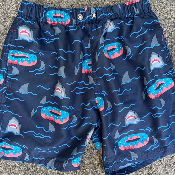Men's U.S. Surf Club Shark Swim Trunks Shorts Sz Small Y2K Surfer Beach - Picture 1 of 3